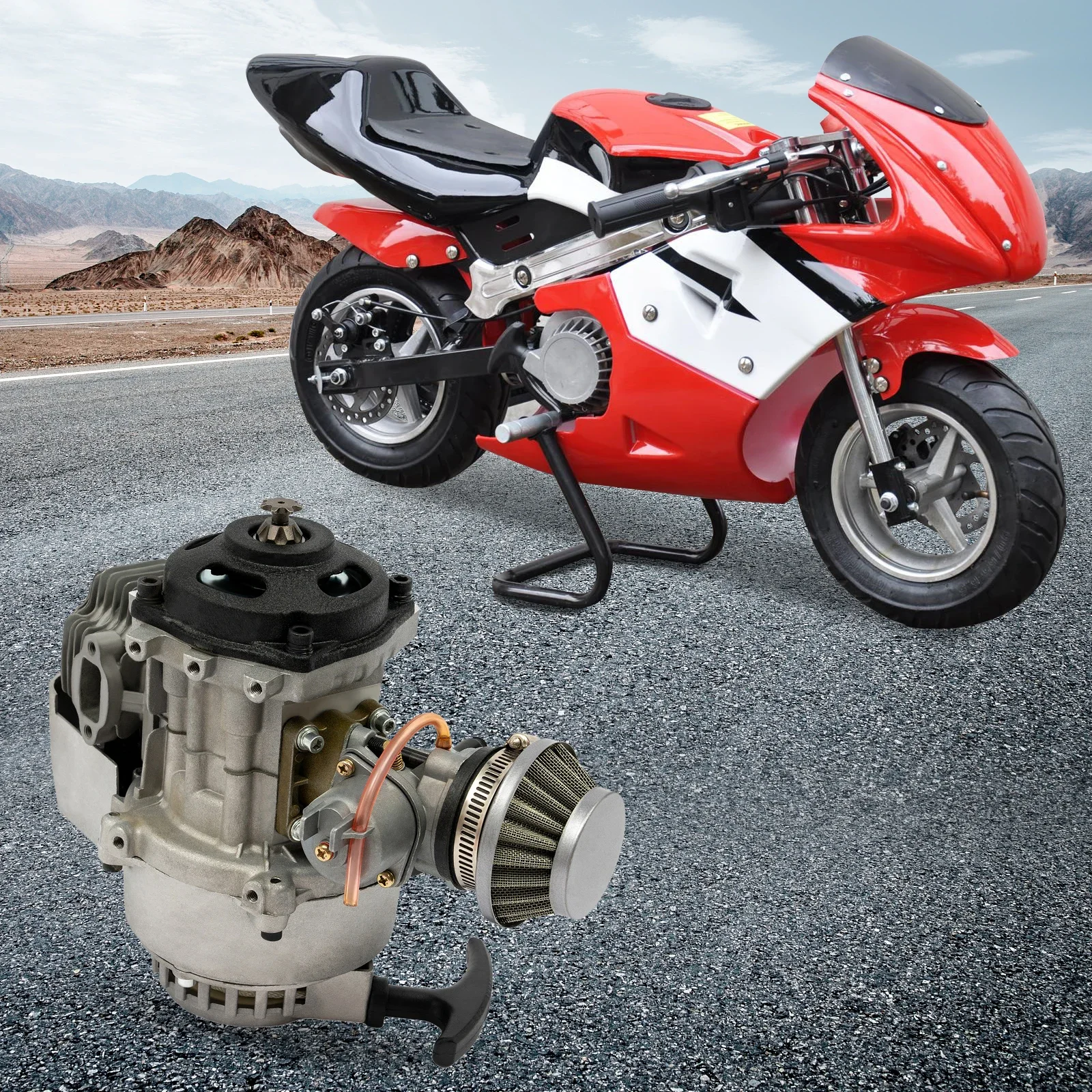 Engine Motor Carb Pull Starter 49CC 2 Stroke for Pocket Bike Mini Scooter ATV Dirt Bike
Engine Motor Carb Pull Starter 49CC 2 Stroke for Pocket Bike Mini Scooter ATV Dirt Bike