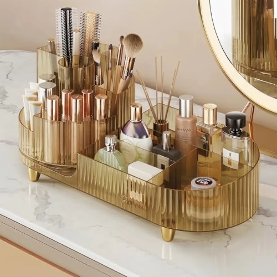 Rotating Makeup Organizer for Vanity, Large Capacity Cosmetic Display Case, Clear Acrylic Countertop Beauty Storage Holder for
Rotating Makeup Organizer for Vanity, Large Capacity Cosmetic Display Case, Clear Acrylic Countertop Beauty Storage Holder for