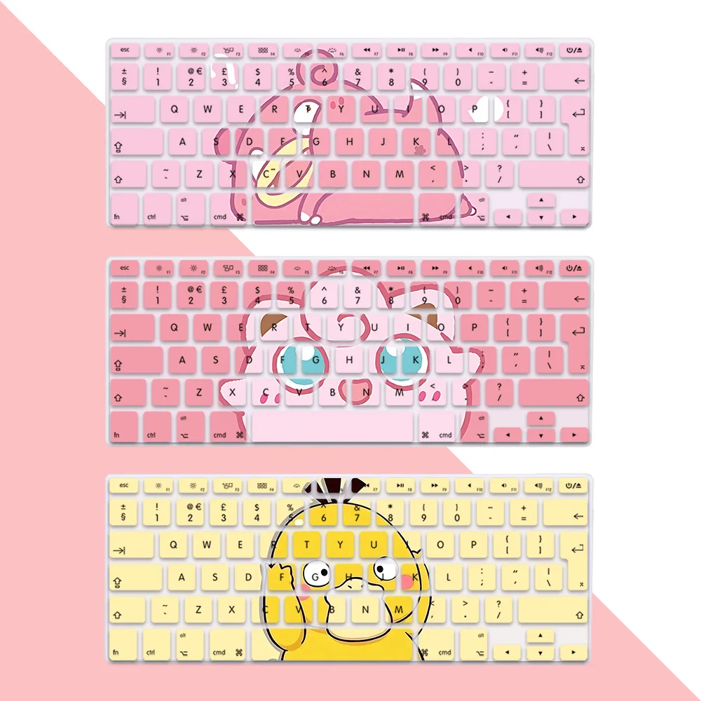 Pikachus Pokémons EU Layout Soft Silicone Keyboard Cover for Macbook pro A1278 A1286 Retina A1425 A1502 Air A1369 A1466
Pikachus Pokémons EU Layout Soft Silicone Keyboard Cover for Macbook pro A1278 A1286 Retina A1425 A1502 Air A1369 A1466