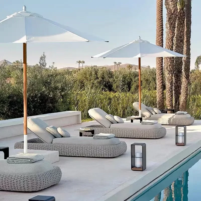 2026 High Quality All Weather Outdoor Furniture Hotel Villa Swimming Pool Rope Wicker Sunbed Beach Chair Sun Lounger
2026 High Quality All Weather Outdoor Furniture Hotel Villa Swimming Pool Rope Wicker Sunbed Beach Chair Sun Lounger