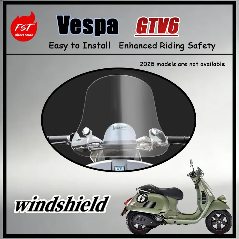 FOR Vespa GTV6 6-Day Limited Edition Chest Protection Windshield Classic Retro Style Enhanced Wind And Rain Guard for Scooter
FOR Vespa GTV6 6-Day Limited Edition Chest Protection Windshield Classic Retro Style Enhanced Wind And Rain Guard for Scooter