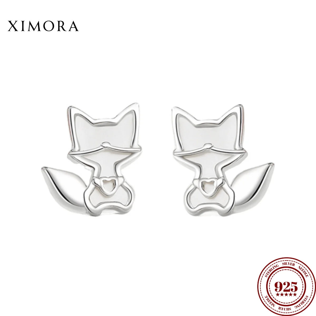 XIMORA S925 Sterling Silver Fox-Shaped Mother-of-Pearl Stud Earrings Women's Adorable Petite Earring Design Minimalist
XIMORA S925 Sterling Silver Fox-Shaped Mother-of-Pearl Stud Earrings Women's Adorable Petite Earring Design Minimalist