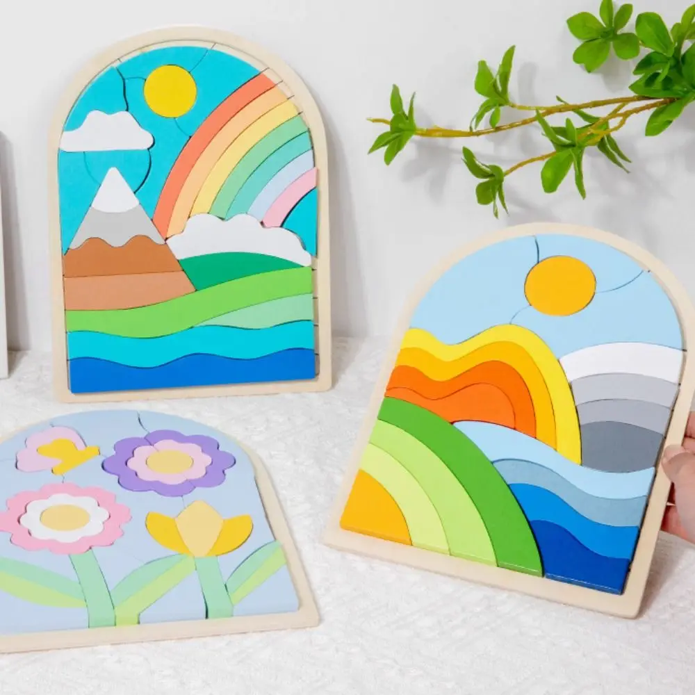 Cartoon Rainbow 3D Wooden Puzzles 3D Irregular Wooden Puzzle Toy Intelligence High Quality Wooden Rainbow Blocks Puzzle Baby
Cartoon Rainbow 3D Wooden Puzzles 3D Irregular Wooden Puzzle Toy Intelligence High Quality Wooden Rainbow Blocks Puzzle Baby