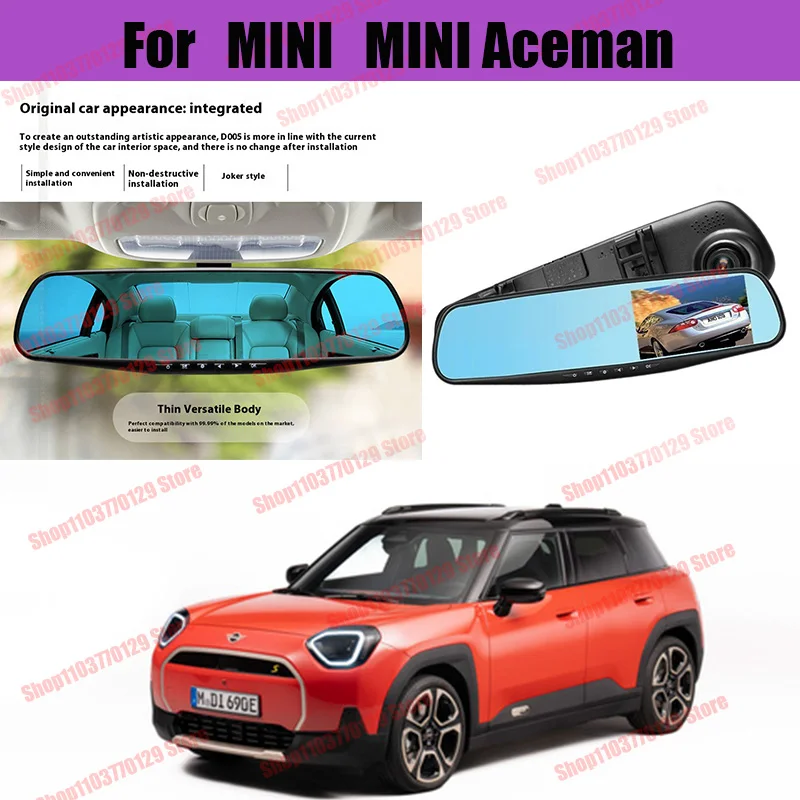 For MINI Aceman High definition dual lens driving recorder with front and rear dual recording reverse images Car dvr
For MINI Aceman High definition dual lens driving recorder with front and rear dual recording reverse images Car dvr
