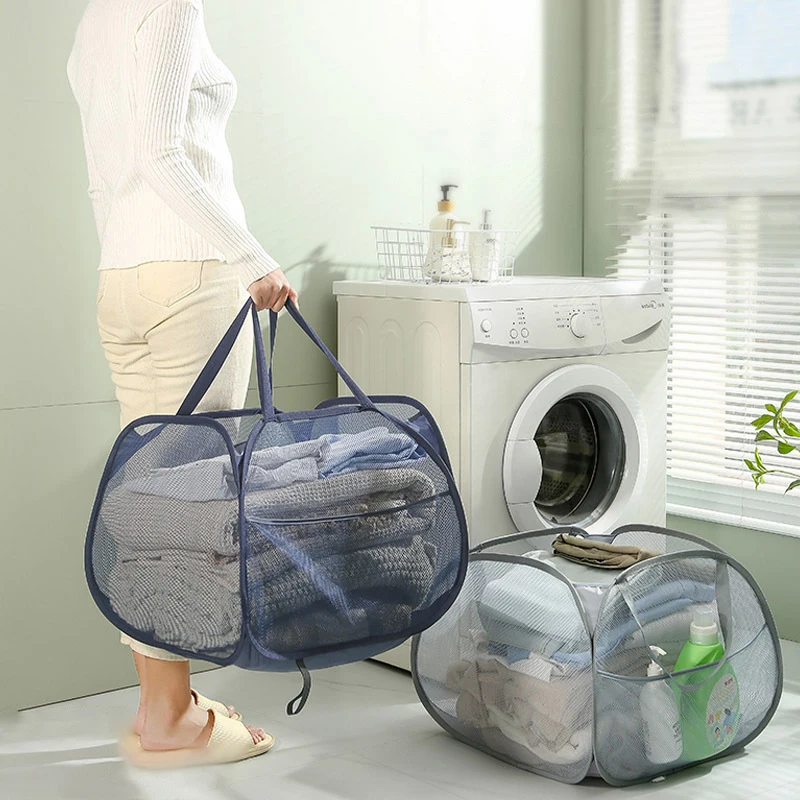 90L Collapsible Laundry Basket Mesh Clothing Laundry Hamper With Reinforced Carry Handles For Laundry Bathroom Dorm Or Travel
90L Collapsible Laundry Basket Mesh Clothing Laundry Hamper With Reinforced Carry Handles For Laundry Bathroom Dorm Or Travel
