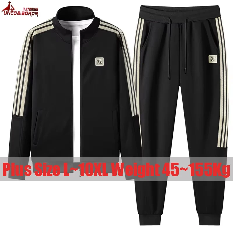 Plus Size 9XL 10XL Men Sportswear New Spring Autumn Tracksuit 2 Piece Sets Sports Suit Jacket+Pant Sweatsuit Men Brand Clothing
Plus Size 9XL 10XL Men Sportswear New Spring Autumn Tracksuit 2 Piece Sets Sports Suit Jacket+Pant Sweatsuit Men Brand Clothing