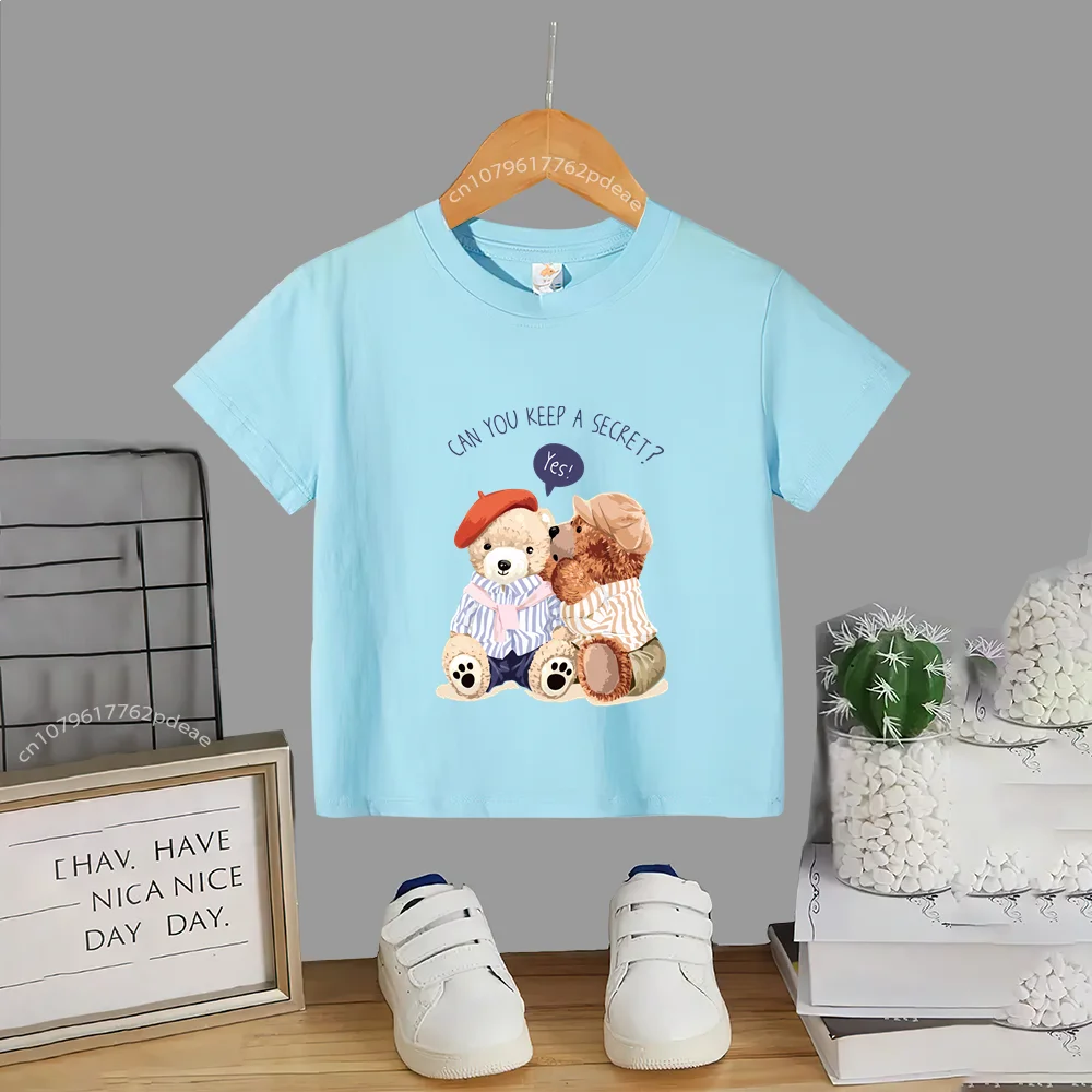 Children's Clothing 100% Cotton T-shirt Intimate Bear Print Boys Girls Comfy Top Teen Sports Cotton T-shirt
Children's Clothing 100% Cotton T-shirt Intimate Bear Print Boys Girls Comfy Top Teen Sports Cotton T-shirt