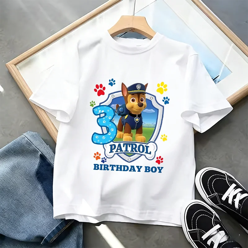 Paw Patrol Chase Birthday Number Print T Shirt Anime Cartoon Short Sleeve Top Summer Casual Fashion Tee Clothing Accessory Gift
Paw Patrol Chase Birthday Number Print T Shirt Anime Cartoon Short Sleeve Top Summer Casual Fashion Tee Clothing Accessory Gift