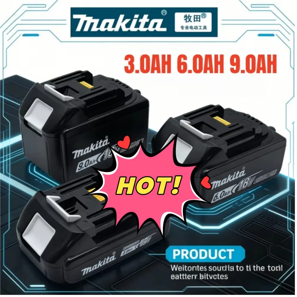 18V 6Ah 3Ah Makita BL1860B Battery Rechargeable Compatible with DTD172 DDF487 DTW300 DGA404 Power Tools - Replacement Lithium-io
18V 6Ah 3Ah Makita BL1860B Battery Rechargeable Compatible with DTD172 DDF487 DTW300 DGA404 Power Tools - Replacement Lithium-io