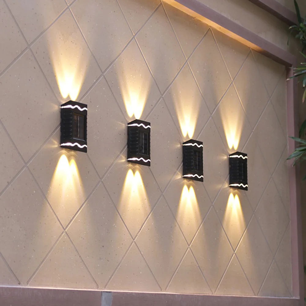 4LED Solar Light Waterproof Wall Lamp Outdoor Up And Down Luminous Lighting for Garden Street Landscape Balcony Decor
4LED Solar Light Waterproof Wall Lamp Outdoor Up And Down Luminous Lighting for Garden Street Landscape Balcony Decor