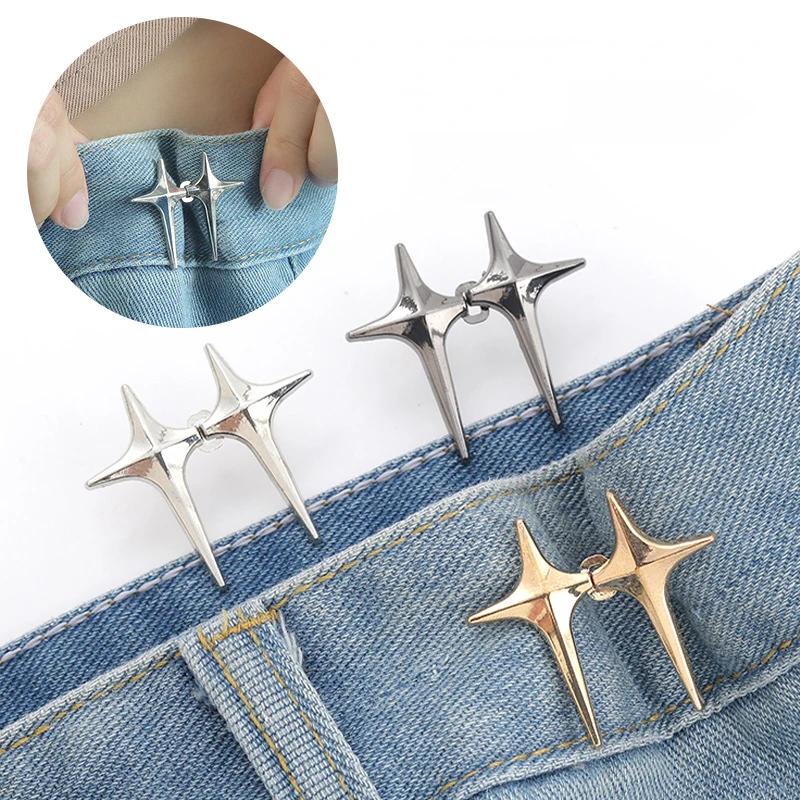 1PCS Trendy Cross Star Waist Buckle Adjustable Detachable Pants Clips Waist Tightener Nail-free Metal Button Snaps For Jeans
1PCS Trendy Cross Star Waist Buckle Adjustable Detachable Pants Clips Waist Tightener Nail-free Metal Button Snaps For Jeans