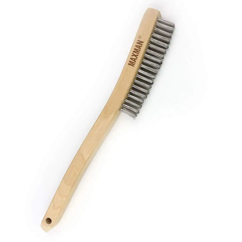 Wire Brush, Heavy Duty Stainless Steel Wire Brushes for Cleaning Rust, Grill Brush, Steel Brush for Paint Removal, Welding, Stiff Bristle Metal Brush with 14" Long Beech Handle, Large
Wire Brush, Heavy Duty Stainless Steel Wire Brushes for Cleaning Rust, Grill Brush, Steel Brush for Paint Removal, Welding, Stiff Bristle Metal Brush with 14" Long Beech Handle, Large