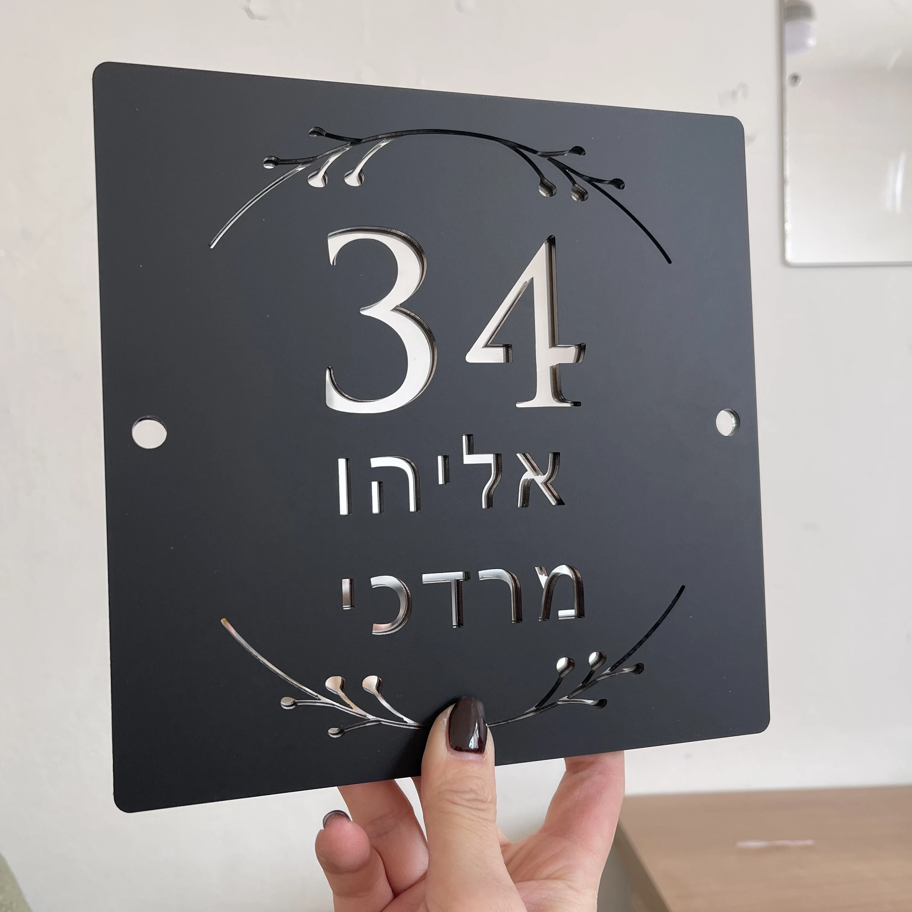 Personalized Modern Acrylic House Number Sign, Custom Matte Black Gold Gray Mirror Address Plate, Outdoor Door Room Name Plaque
Personalized Modern Acrylic House Number Sign, Custom Matte Black Gold Gray Mirror Address Plate, Outdoor Door Room Name Plaque