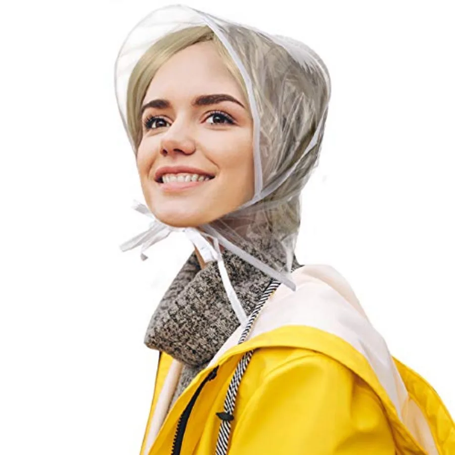 6 Pcs Women's Rain Bonnet with Visor Clear Waterproof Plastic Rain Bonnet Hat for Women Female
6 Pcs Women's Rain Bonnet with Visor Clear Waterproof Plastic Rain Bonnet Hat for Women Female