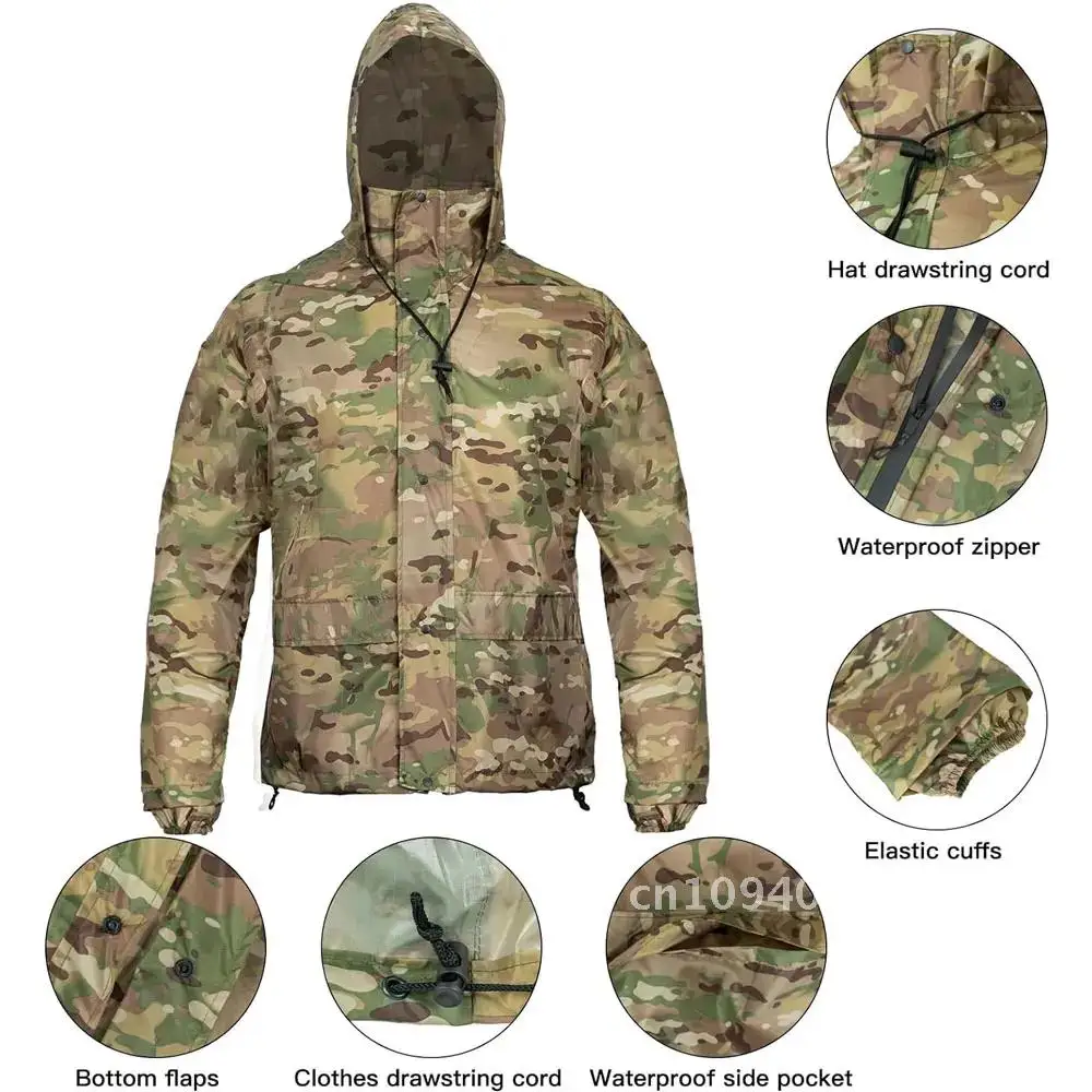 Camouflage Folding Raincoat Set Poncho Travel Rain Suit Jacket Storm Waterproof Portable Motorcycle Goods for Military Fishing
Camouflage Folding Raincoat Set Poncho Travel Rain Suit Jacket Storm Waterproof Portable Motorcycle Goods for Military Fishing
