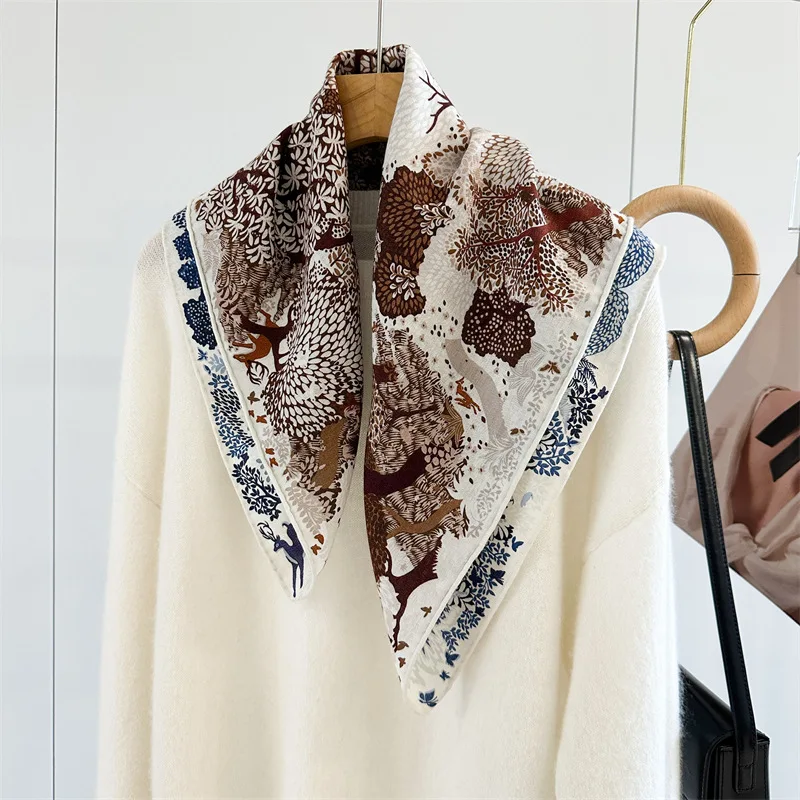 70% Wool 30% Silk Scarf Women Luxury Brand Coffee Blue Print Scarf Ladies Elegant Silk Wool Neck Warmer Man Woman Accessory
70% Wool 30% Silk Scarf Women Luxury Brand Coffee Blue Print Scarf Ladies Elegant Silk Wool Neck Warmer Man Woman Accessory