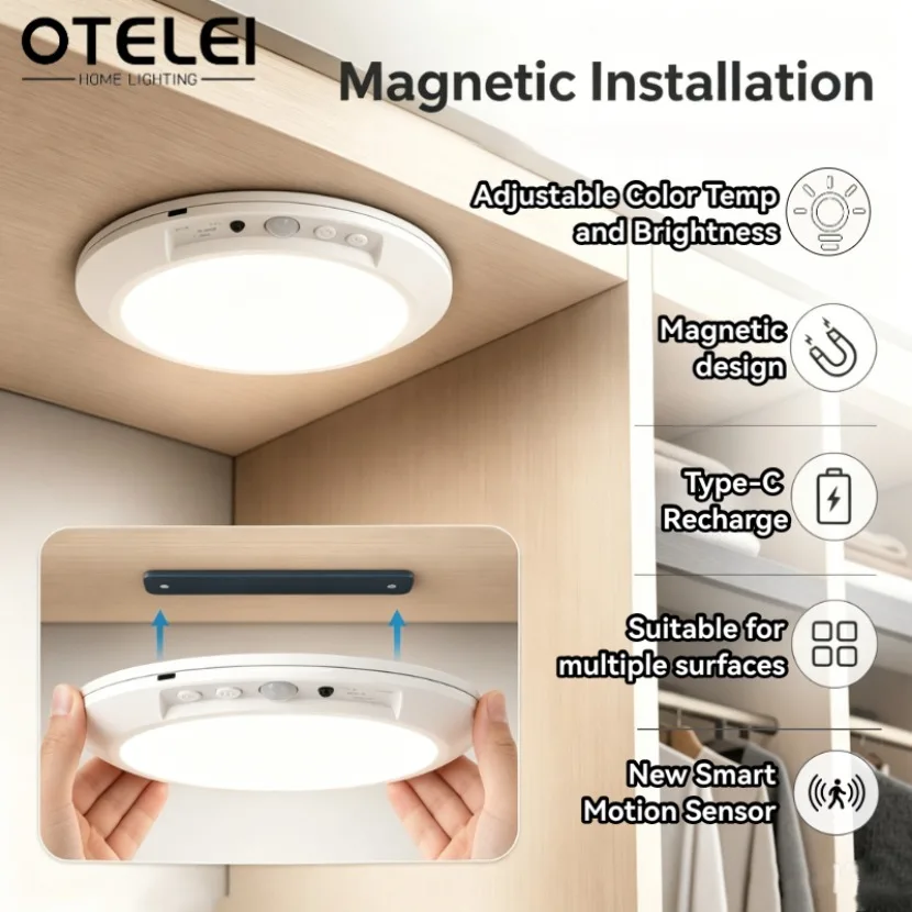 LED Charging Ceiling Light Motion Sensor Magnetic Dimmable Closet Hallway Stairs Kitchen Pantry Bedroom Night Lights Wall Lamp
LED Charging Ceiling Light Motion Sensor Magnetic Dimmable Closet Hallway Stairs Kitchen Pantry Bedroom Night Lights Wall Lamp