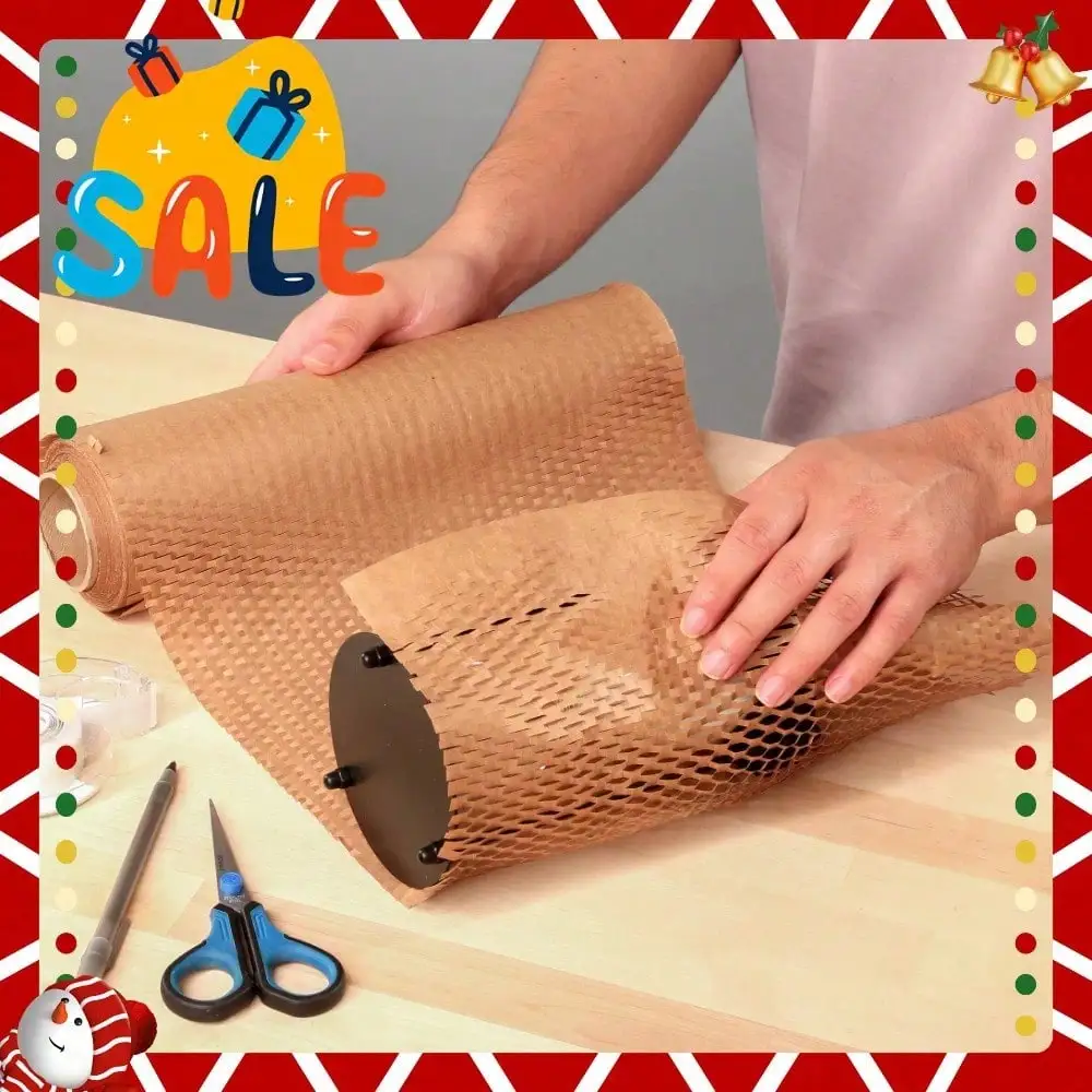 12-inch x 75' honeycomb cushioned packaging kraft paper, 1 roll, suitable for packaging items of different shapes and sizes
12-inch x 75' honeycomb cushioned packaging kraft paper, 1 roll, suitable for packaging items of different shapes and sizes