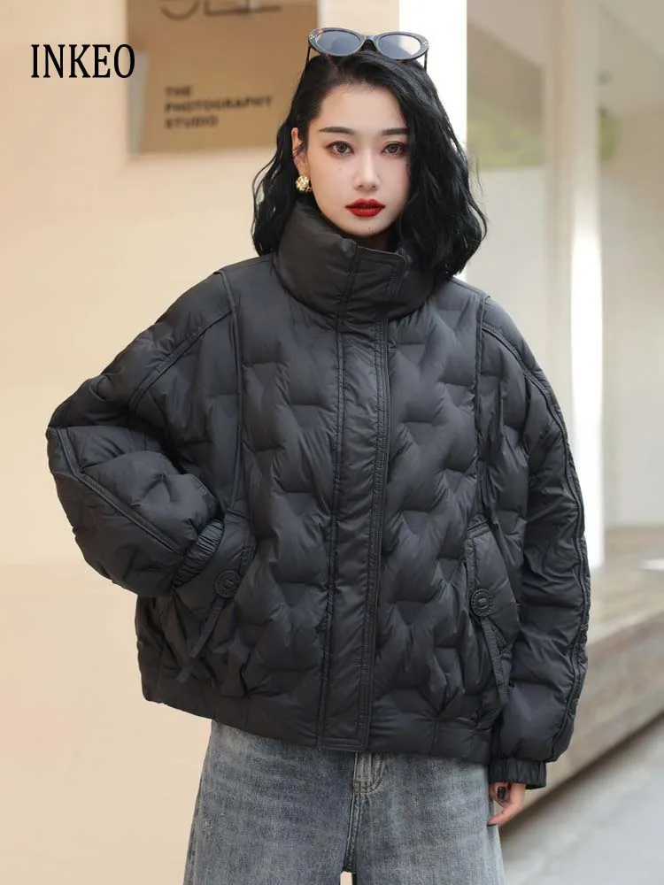 Повседневная водолазка-пуховик женская, осень-зима 2025, модное пуховое пальто большого размера с рукавами «летучая мышь», теплый однотонный INKEO DJ528
Повседневная водолазка-пуховик женская, осень-зима 2025, модное пуховое пальто большого размера с рукавами «летучая мышь», теплый однотонный INKEO DJ528