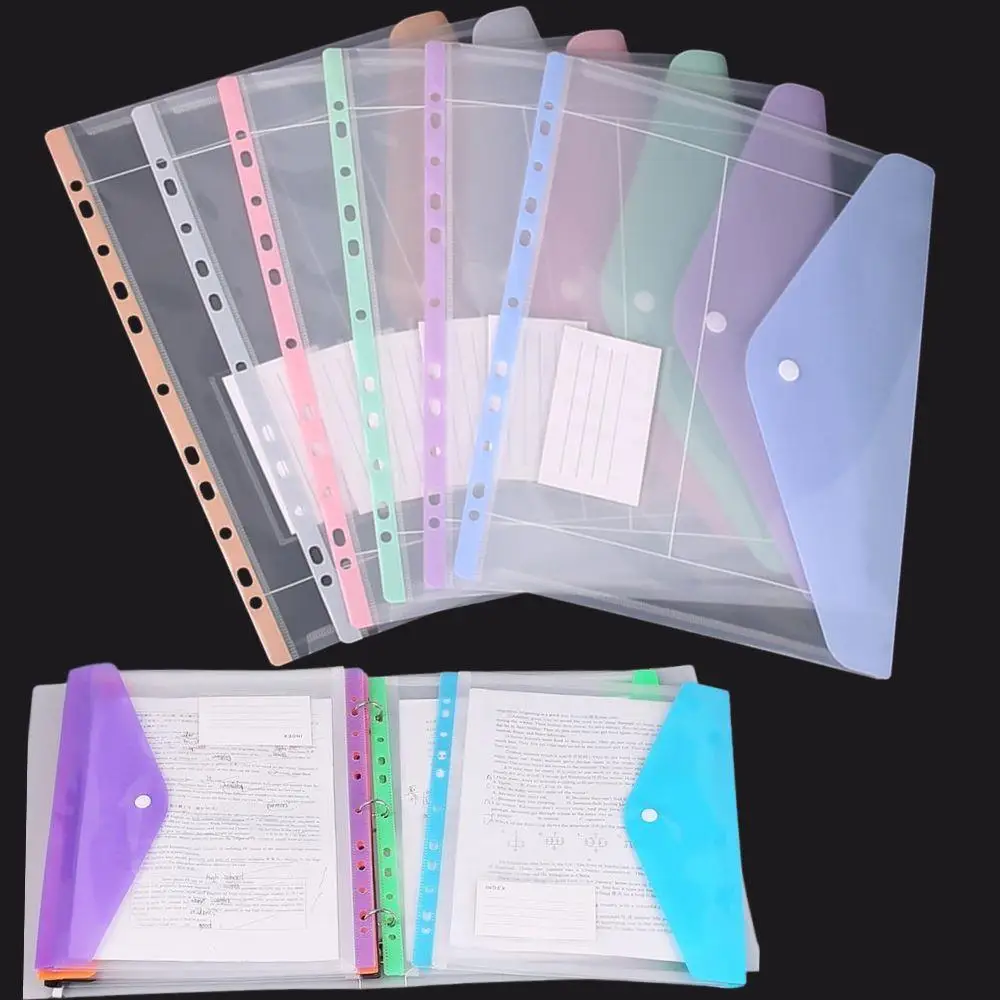 6pcs Expandable Binder Pockets 11 Holes Envelope File Folders Side-Opening Plastic Folders With Snap Button Suitable Home Office
6pcs Expandable Binder Pockets 11 Holes Envelope File Folders Side-Opening Plastic Folders With Snap Button Suitable Home Office