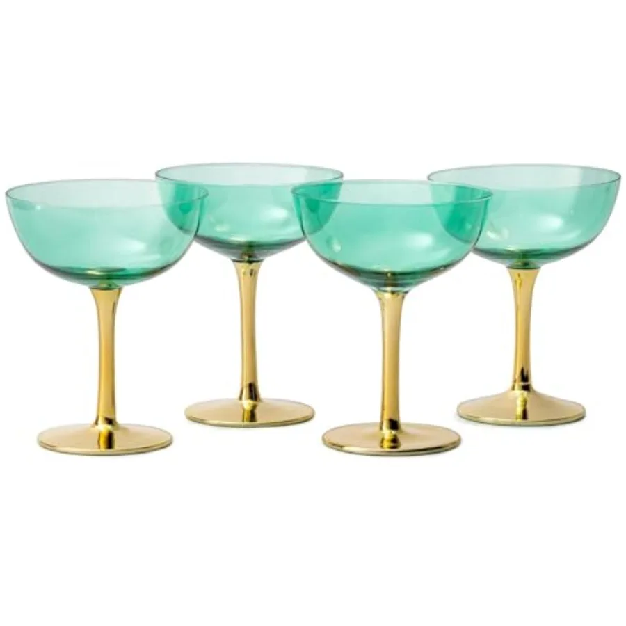 Colored Coupe Art Deco Glasses Gold 1 oz Classic Cocktail Glassware for Champagne Martini Manhattan Sidecar Crystal Speakeasy S
Colored Coupe Art Deco Glasses Gold 1 oz Classic Cocktail Glassware for Champagne Martini Manhattan Sidecar Crystal Speakeasy S