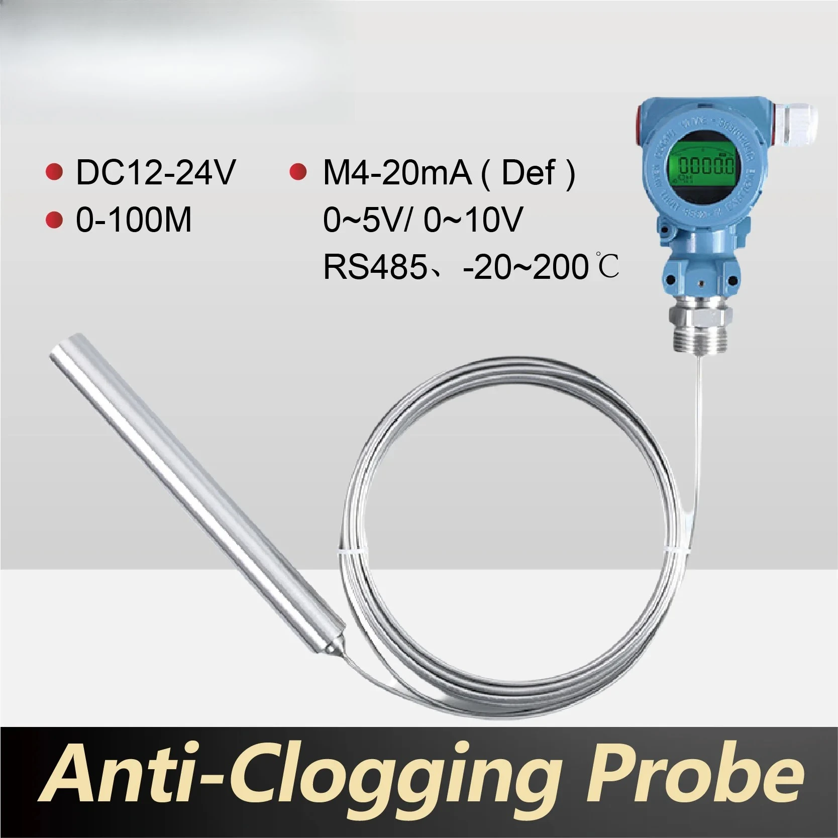 Высокотемпературный погружной уровнемер, кабель из нержавеющей стали, 4-20 мА, датчик уровня жидкости RS485 для промышленного применения
Высокотемпературный погружной уровнемер, кабель из нержавеющей стали, 4-20 мА, датчик уровня жидкости RS485 для промышленного применения