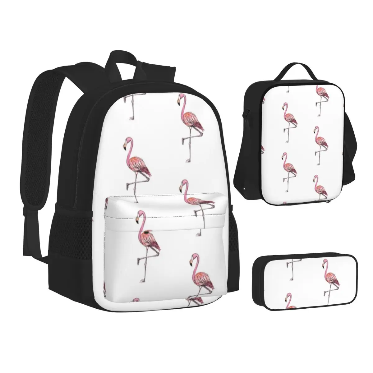 Pink Watercolour Flamingo With Splashes BackpacksChildren School Bags Kids Rucksack Lunch Bag Pen Bag Three-Piece Set
Pink Watercolour Flamingo With Splashes BackpacksChildren School Bags Kids Rucksack Lunch Bag Pen Bag Three-Piece Set