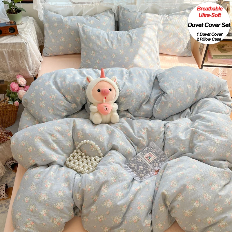 Cozy Floral Duvet Cover Set with 2 Pillowcases, Breathable Ultra-Soft Bedding Set 3-Piece, Comforter Cover for Restful Sleep
Cozy Floral Duvet Cover Set with 2 Pillowcases, Breathable Ultra-Soft Bedding Set 3-Piece, Comforter Cover for Restful Sleep