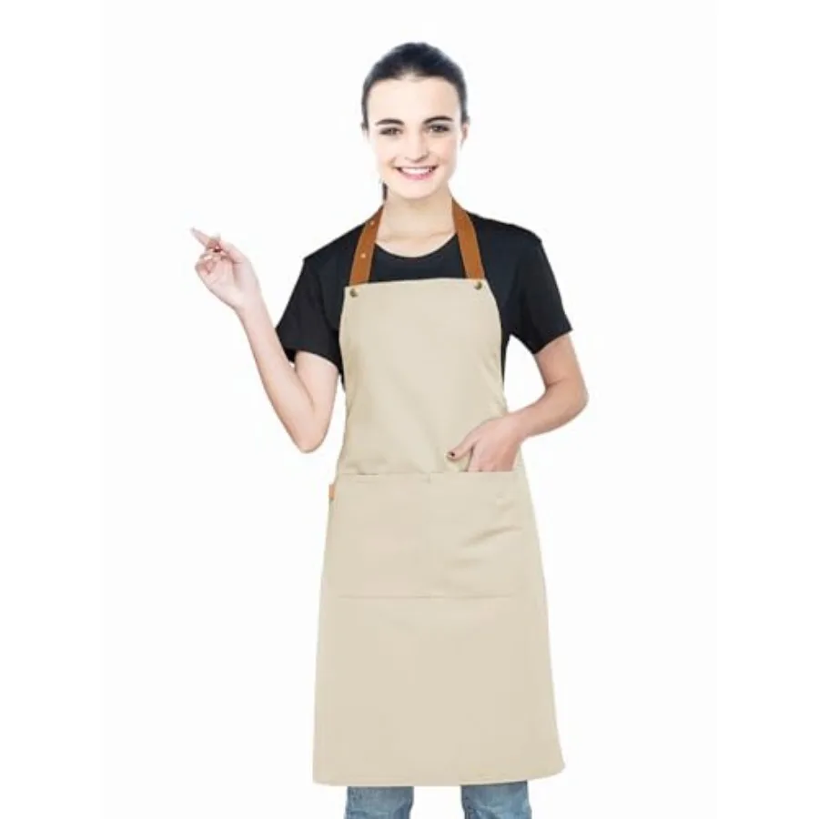 Kitchen Bib Apron with Pockets, Women Men Adjustable Neck Strap Water Resistant Apron for Chef Artist Waiter
Kitchen Bib Apron with Pockets, Women Men Adjustable Neck Strap Water Resistant Apron for Chef Artist Waiter