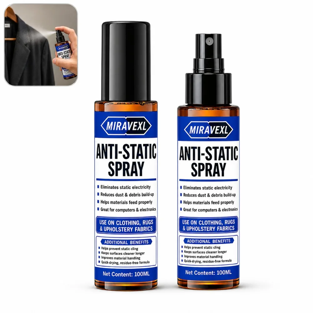 Anti Static Spray for Clothes, Travel Size Wrinkle Release Mist, Fragrance Free Fabric Deodorizer & Softener for Home & Travel
Anti Static Spray for Clothes, Travel Size Wrinkle Release Mist, Fragrance Free Fabric Deodorizer & Softener for Home & Travel