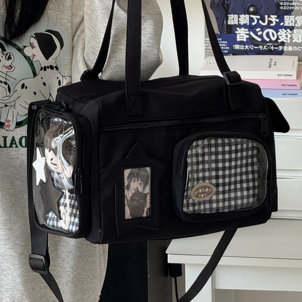 New Y2K Cute Ita Shoulder Bag Ins Girl Transparent Bag Large Capacity Comic Exhibition Crossbody Bag DIY Display Travel Handbags
New Y2K Cute Ita Shoulder Bag Ins Girl Transparent Bag Large Capacity Comic Exhibition Crossbody Bag DIY Display Travel Handbags