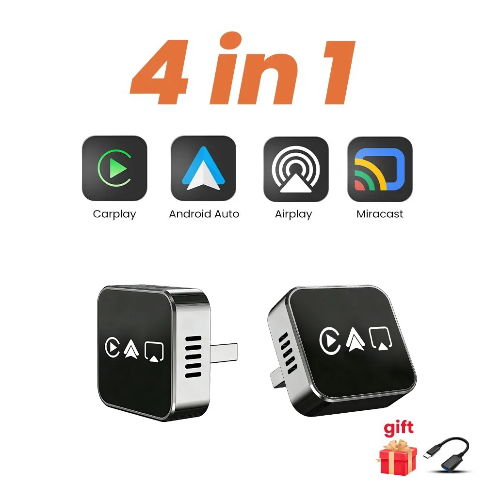 Беспроводной адаптер CarPlay 4-в-1 2026 года (обновленная версия), миниатюрный, компактный, Plug & Play, двухдиапазонный Wi-Fi, совместим с Apple и Android Auto
Беспроводной адаптер CarPlay 4-в-1 2026 года (обновленная версия), миниатюрный, компактный, Plug & Play, двухдиапазонный Wi-Fi, совместим с Apple и Android Auto