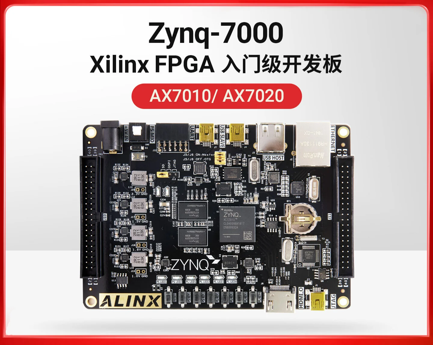 Плата разработки FPGA ALINX Black Gold на базе Xilinx ZYNQ Zynq7020 7000 7010 для Linux
Плата разработки FPGA ALINX Black Gold на базе Xilinx ZYNQ Zynq7020 7000 7010 для Linux
