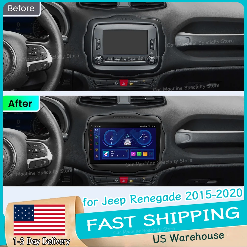 2+64GB 9''Car Stereo Radio for Jeep Renegade 2015-2020 Android 15 with Carplay Android Auto Bluetooth Quad Core GPS Navi
2+64GB 9''Car Stereo Radio for Jeep Renegade 2015-2020 Android 15 with Carplay Android Auto Bluetooth Quad Core GPS Navi