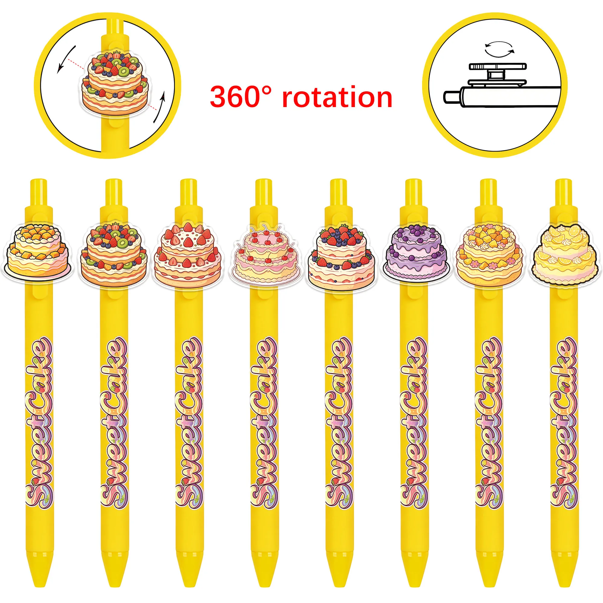 8 PCS Cake-themed Ballpoint Pens. Easy to use, convenient to press. Replaceable ink cartridges. Random patterns.
8 PCS Cake-themed Ballpoint Pens. Easy to use, convenient to press. Replaceable ink cartridges. Random patterns.