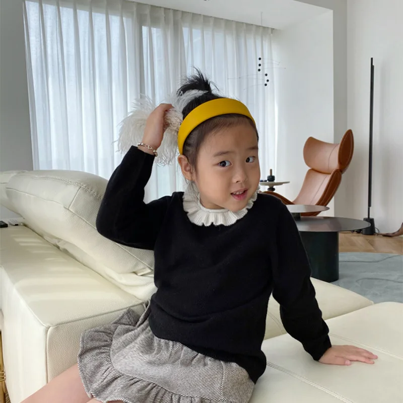 Jenny&Dave 2023 New Wood Ear Edge Girls' Knitted Bottom Shirt Girls' Long Sleeve Pullover Autumn and Winter Baby Sweater
Jenny&Dave 2023 New Wood Ear Edge Girls' Knitted Bottom Shirt Girls' Long Sleeve Pullover Autumn and Winter Baby Sweater