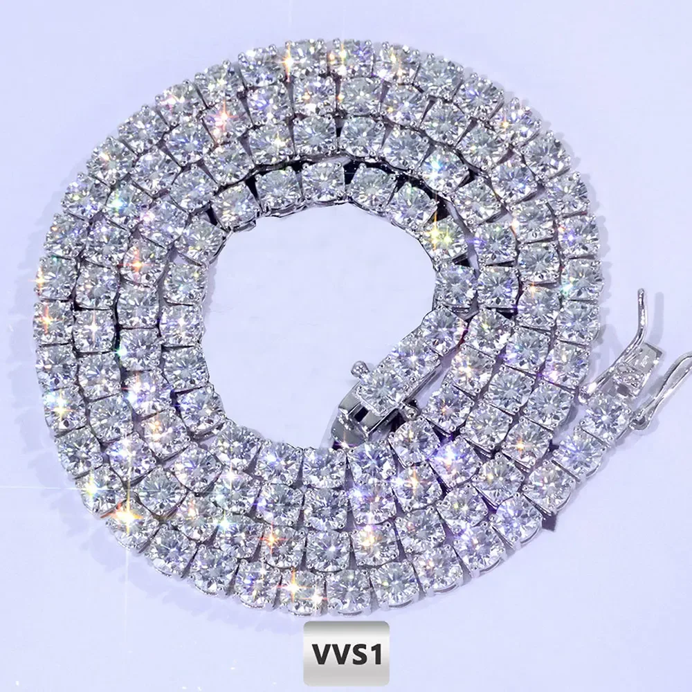 NUOYA Hip Hop Moissanite Tennis Necklace VVS1 Ice Out Diamond Chain Sparkling Luxury Gift for Men Women
NUOYA Hip Hop Moissanite Tennis Necklace VVS1 Ice Out Diamond Chain Sparkling Luxury Gift for Men Women