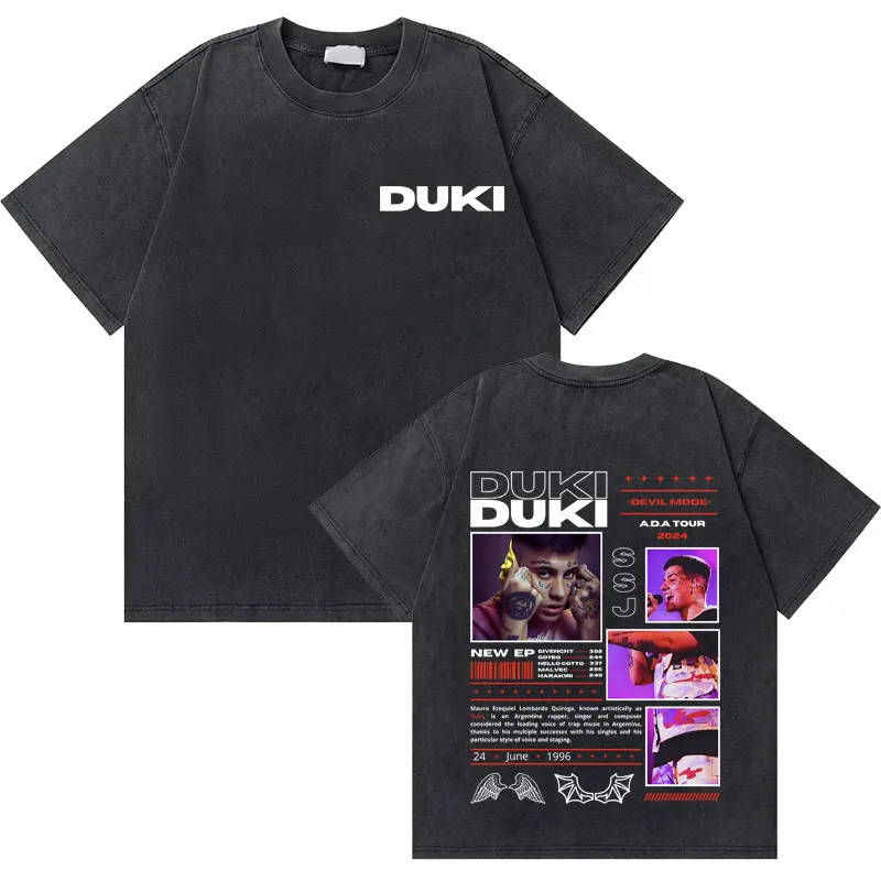 Washed Vintage Rapper Duki Double Sided Print T-shirts Men Women Hip Hop Oversized T Shirts Men's Streetwear Male Cotton Tshirt
Washed Vintage Rapper Duki Double Sided Print T-shirts Men Women Hip Hop Oversized T Shirts Men's Streetwear Male Cotton Tshirt