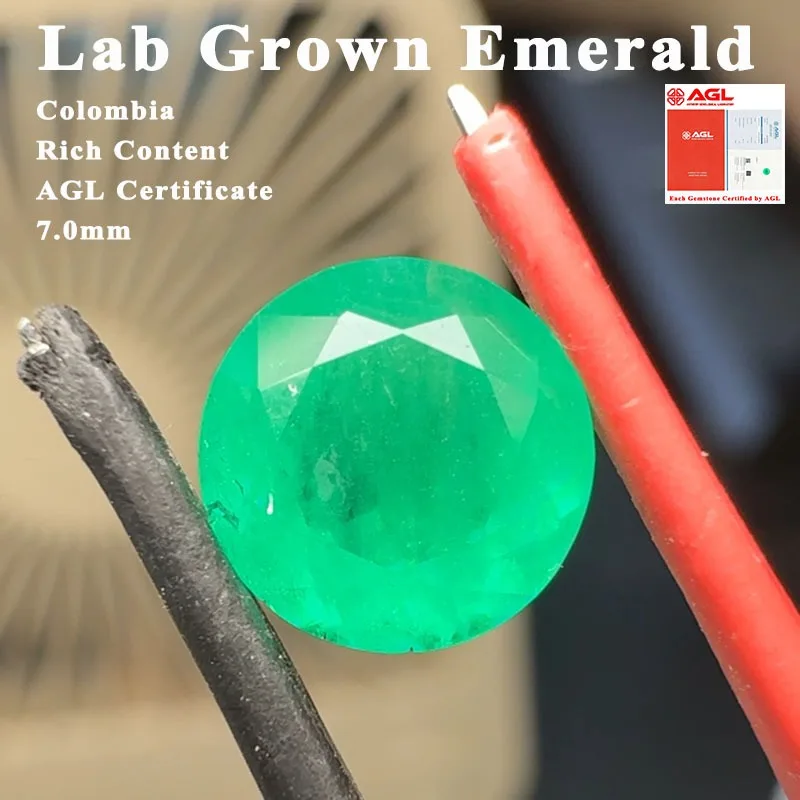 Lab Grown Emerald Colombia Stones Round Rich Content Natural Colour Advanced Jewelry Making Materials Selectable AGL Certificate
Lab Grown Emerald Colombia Stones Round Rich Content Natural Colour Advanced Jewelry Making Materials Selectable AGL Certificate