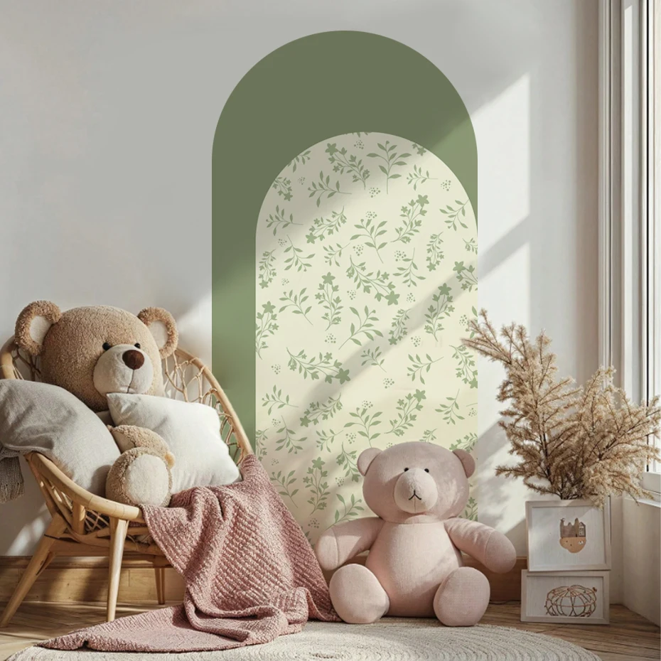 Creative Green Leafy Plant Fresh Arch Wallpaper Children Room Vinyl Sticker Bedroom Bedside Living Home Decor Peel and Stick
Creative Green Leafy Plant Fresh Arch Wallpaper Children Room Vinyl Sticker Bedroom Bedside Living Home Decor Peel and Stick