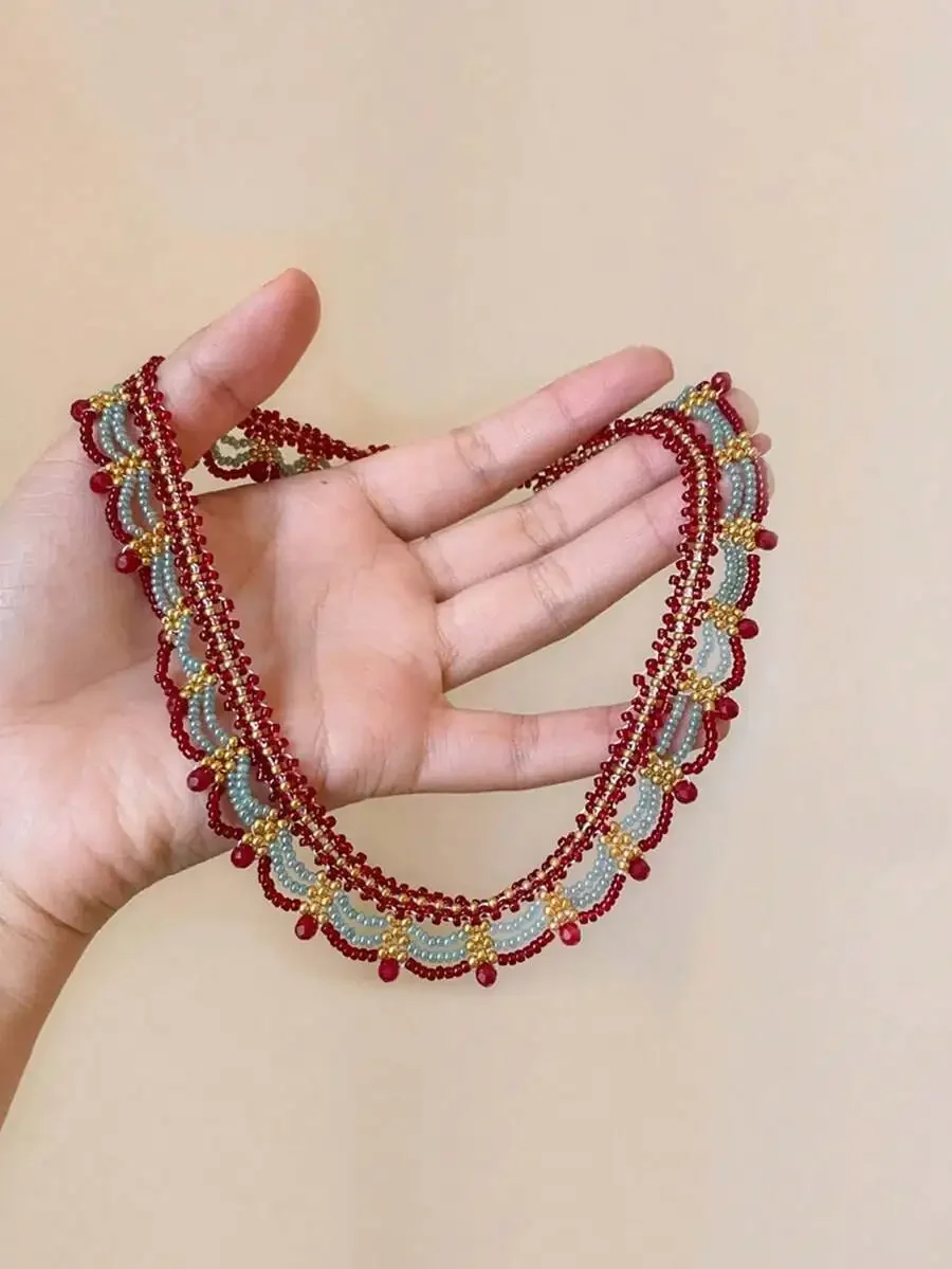Handmade Multi-Layer Beaded Choker Necklace Vintage Bohemian Style Women Fashion Jewelry For Party
Handmade Multi-Layer Beaded Choker Necklace Vintage Bohemian Style Women Fashion Jewelry For Party