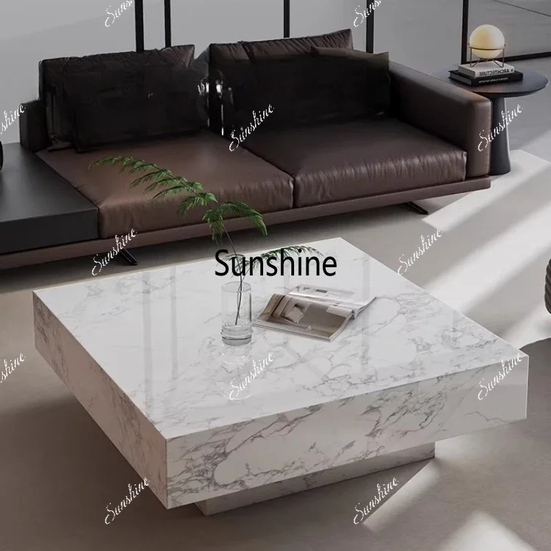 Italian minimalist small apartment square coffee table high sense FT
Italian minimalist small apartment square coffee table high sense FT
