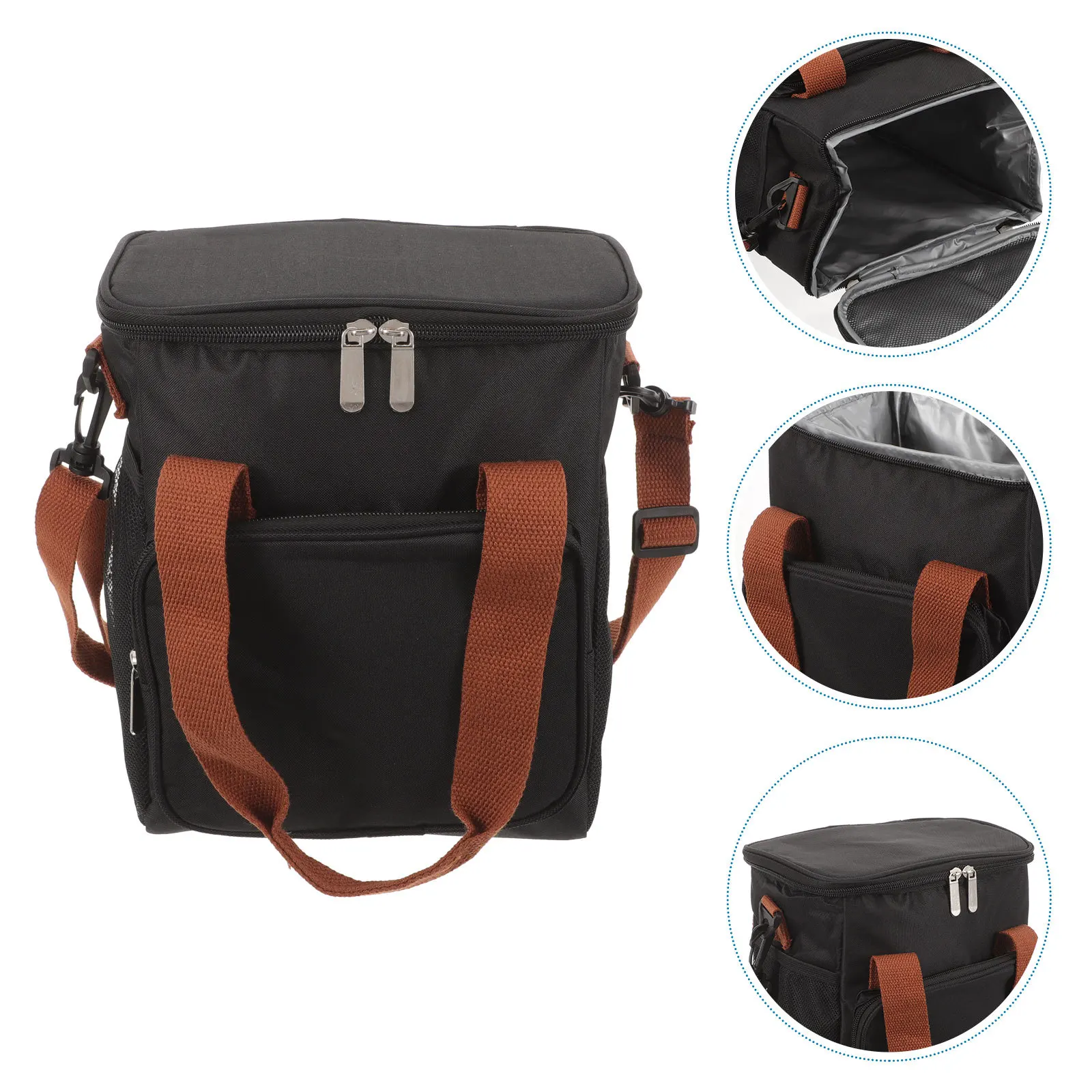 Insulated Bento Bag Portable Lunch Bag For Heat Cold Preservation Food Grade Material With Front Pocket Black
Insulated Bento Bag Portable Lunch Bag For Heat Cold Preservation Food Grade Material With Front Pocket Black