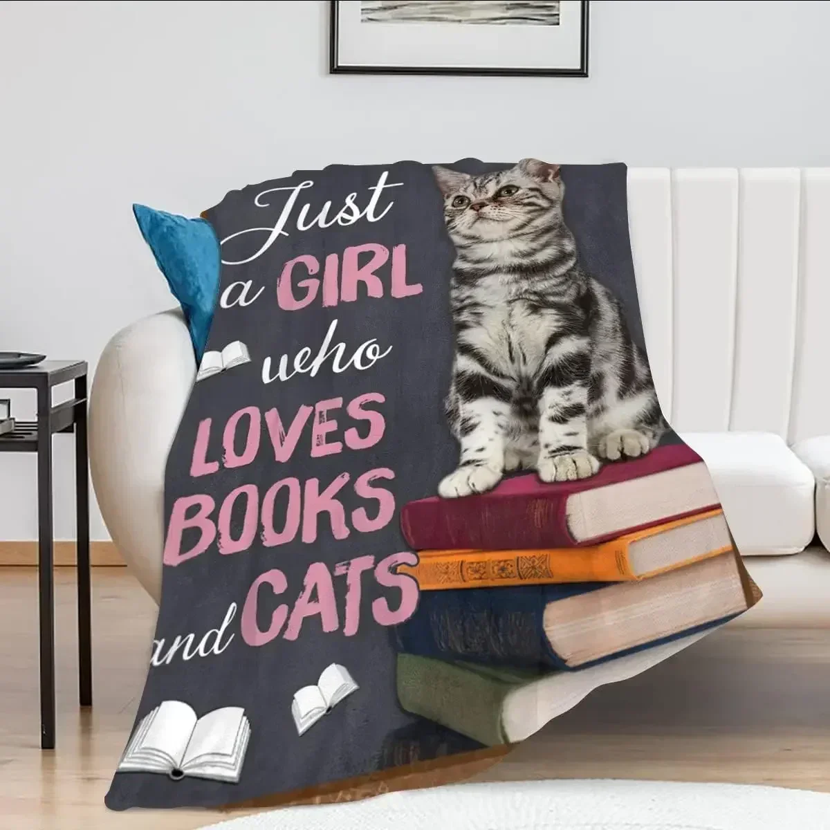 Just A Girl Who Loves Books and Cats Throw Blanket Super Warm Soft Plush Gift for Book Lovers and Cat Enthusiasts
Just A Girl Who Loves Books and Cats Throw Blanket Super Warm Soft Plush Gift for Book Lovers and Cat Enthusiasts