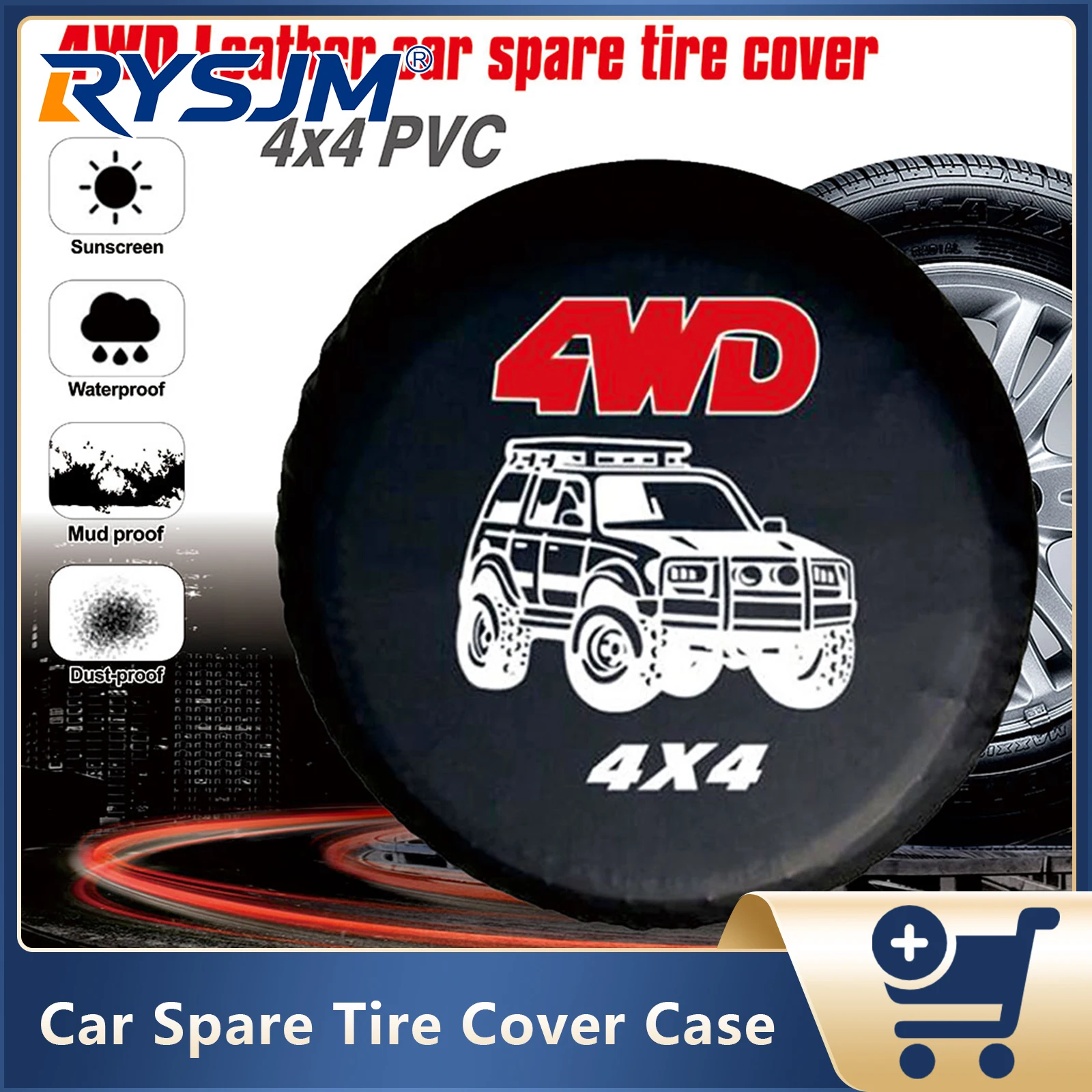 14-17 Inch PVC Leather Car Wheel Tire Cover Spare Tire Cover Protector 4WD 4x4 Vehicle Tyres Accessories For Toyota For Jeep
14-17 Inch PVC Leather Car Wheel Tire Cover Spare Tire Cover Protector 4WD 4x4 Vehicle Tyres Accessories For Toyota For Jeep