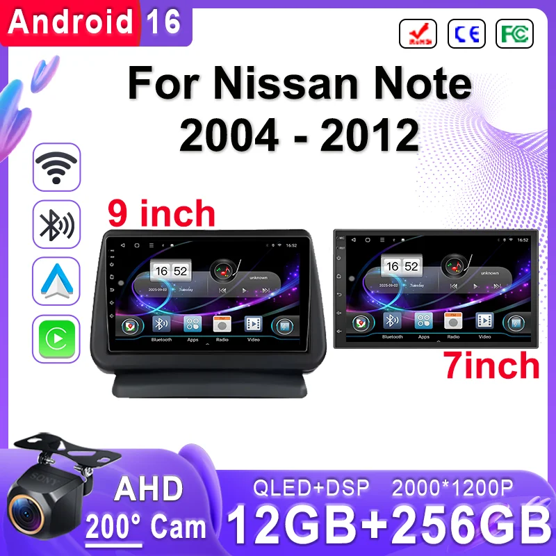 Мультимедийная стереосистема Android 16 с 2K Incell экраном для Nissan Note 2004-2012, сенсорный экран, поддержка HDR
Мультимедийная стереосистема Android 16 с 2K Incell экраном для Nissan Note 2004-2012, сенсорный экран, поддержка HDR