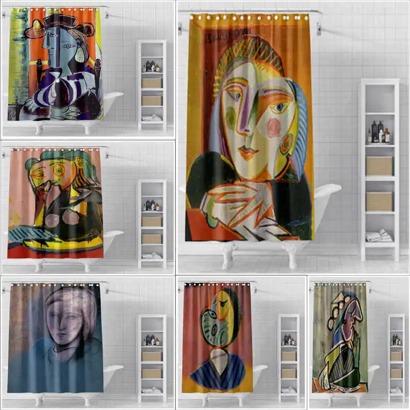 Abstract Shower Curtain Inspired By Picasso Waterproof and Mildew Proof with Non Perforated Design
Abstract Shower Curtain Inspired By Picasso Waterproof and Mildew Proof with Non Perforated Design