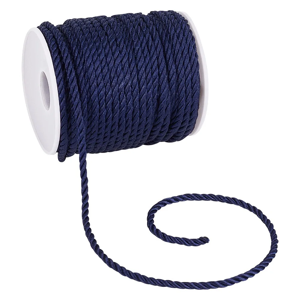 1roll 3-Ply Polyester Twisted Cord Milan Cord for Home Decoration Upholstery Curtain Tieback Prussian Blue 3mm
1roll 3-Ply Polyester Twisted Cord Milan Cord for Home Decoration Upholstery Curtain Tieback Prussian Blue 3mm