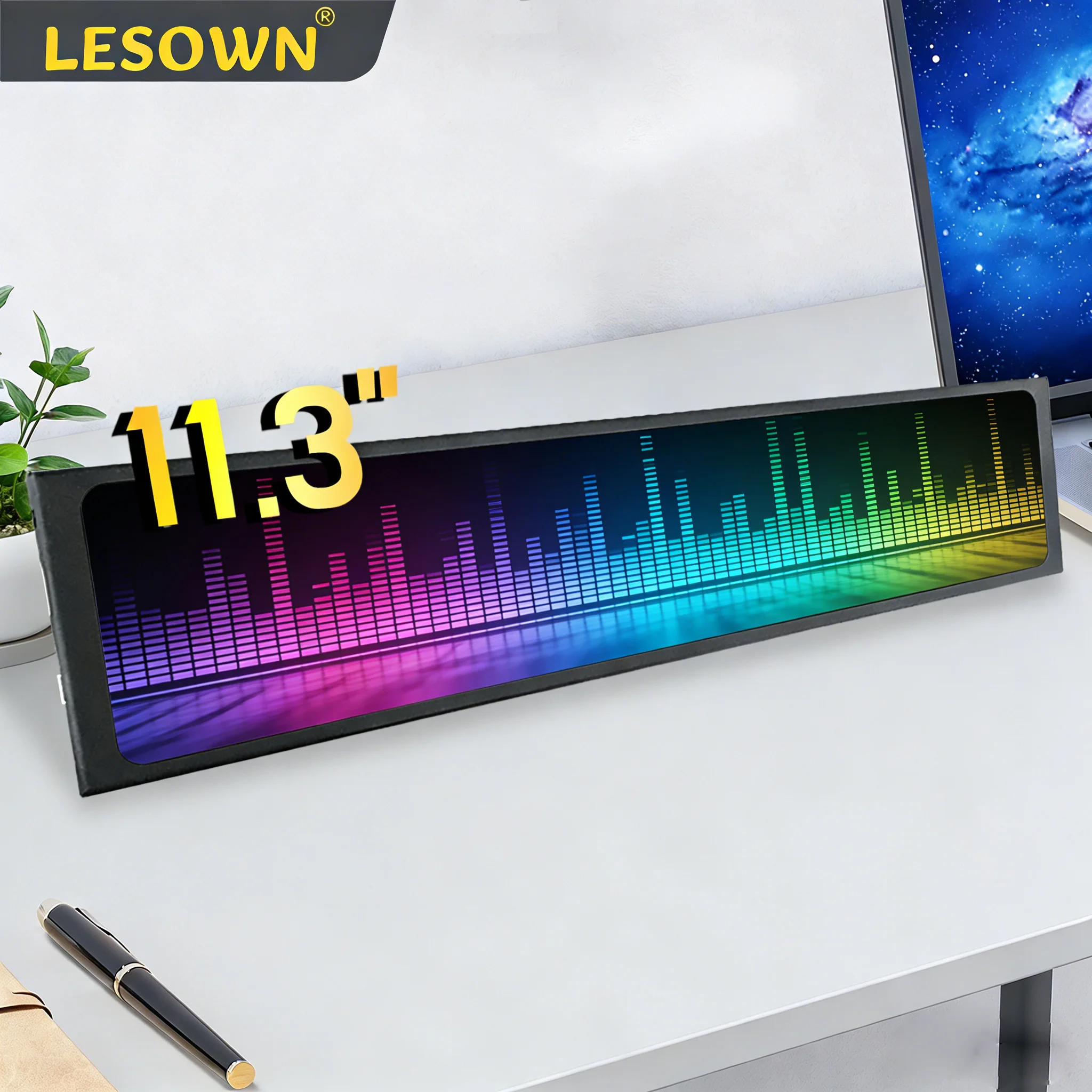 LESOWN 11.3" Small Portable Bar Monitor 440x1920 Extended Display Compact Secondary Screen for Musical spectrum Side Display
LESOWN 11.3" Small Portable Bar Monitor 440x1920 Extended Display Compact Secondary Screen for Musical spectrum Side Display