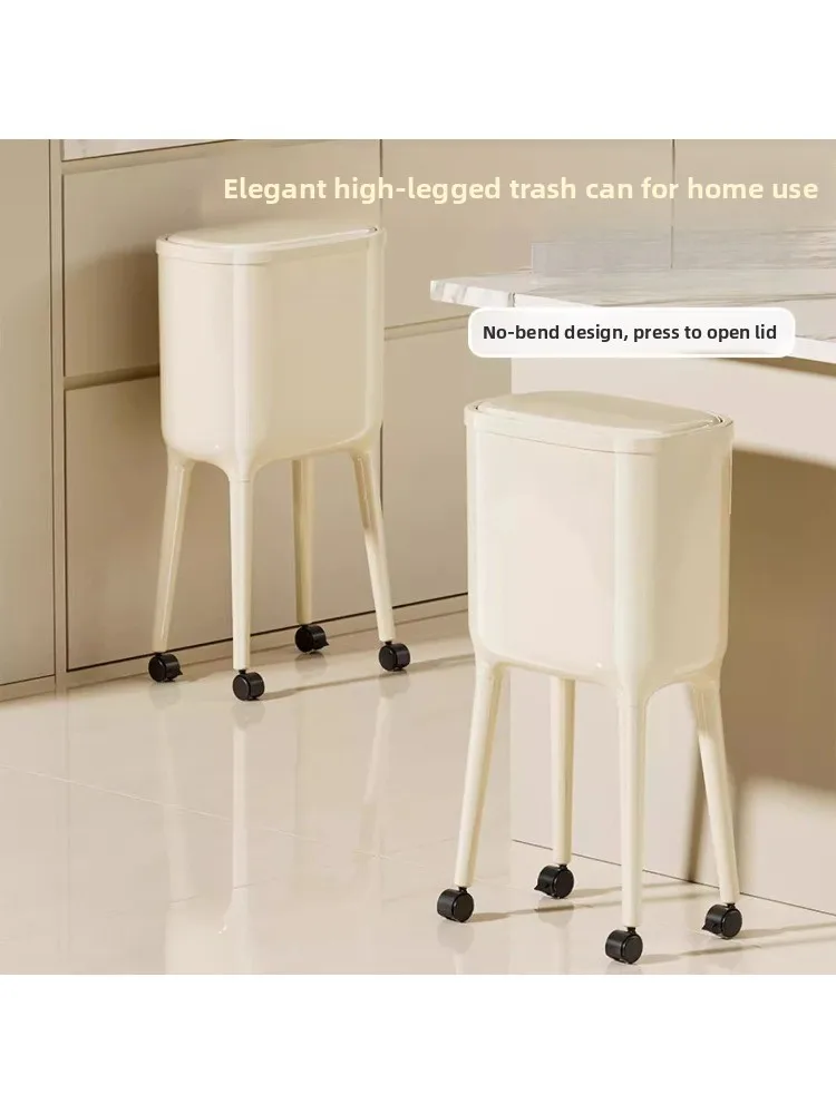 Ele High-legged Tra Can with Lid for Kitchen And Living Room No Bending down Pr to Open Luxury Waste Bin Home Use
Ele High-legged Tra Can with Lid for Kitchen And Living Room No Bending down Pr to Open Luxury Waste Bin Home Use